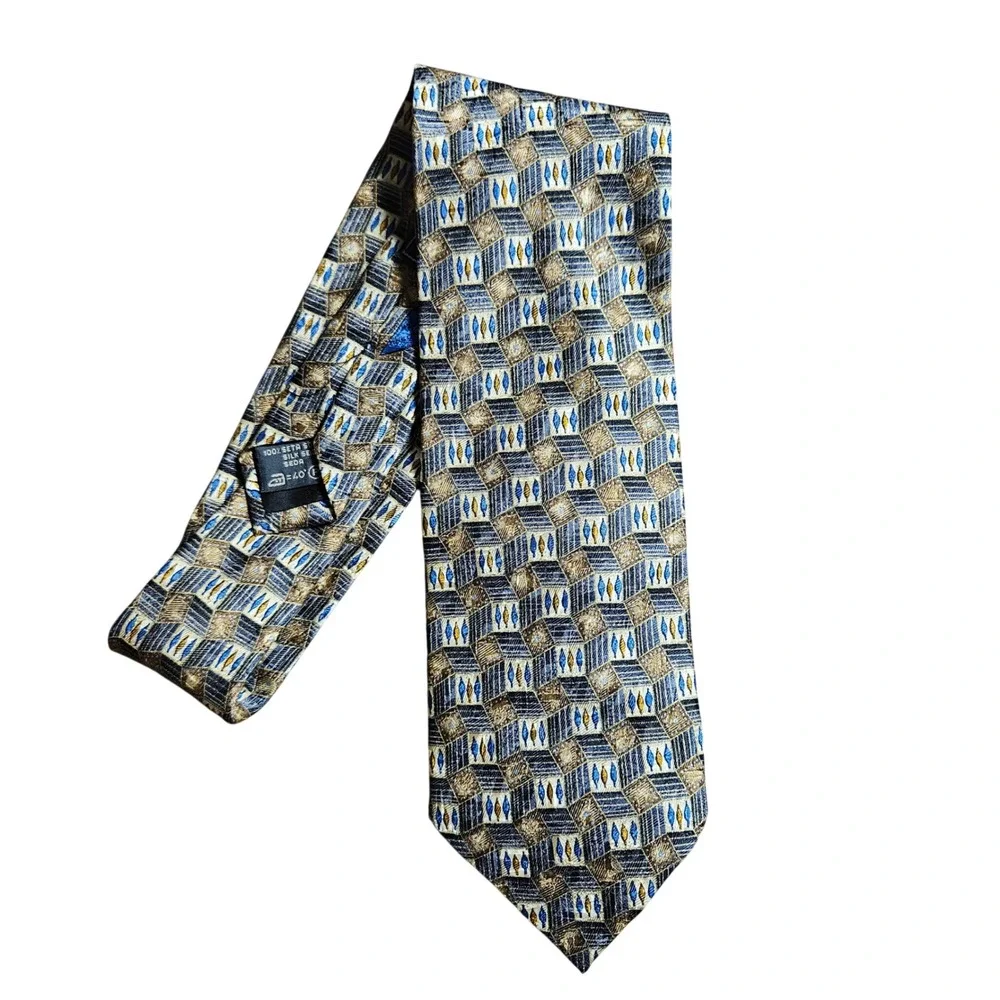 Ermenegildo Zegna Silk Jacquard Tie M. Penner Necktie Quiet Luxury Retro Classic